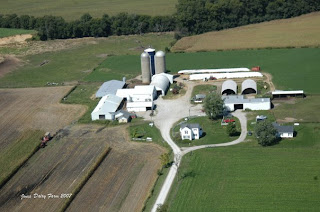 DAIRY INDUSTRY: DAIRY FARM-AERIAL VIEW