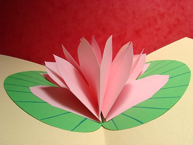 Lotus flower pop up card
