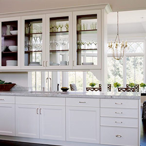 Walls too Windows, Interior Design: Use of glass in kitchen cabinets