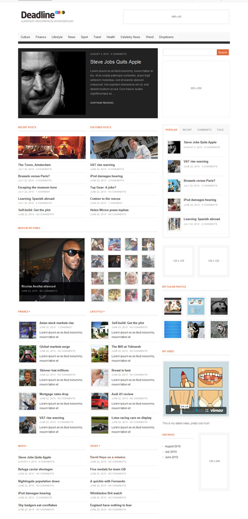 Deadline news or Magazine Wordpress Theme Free Download by Themeforest.