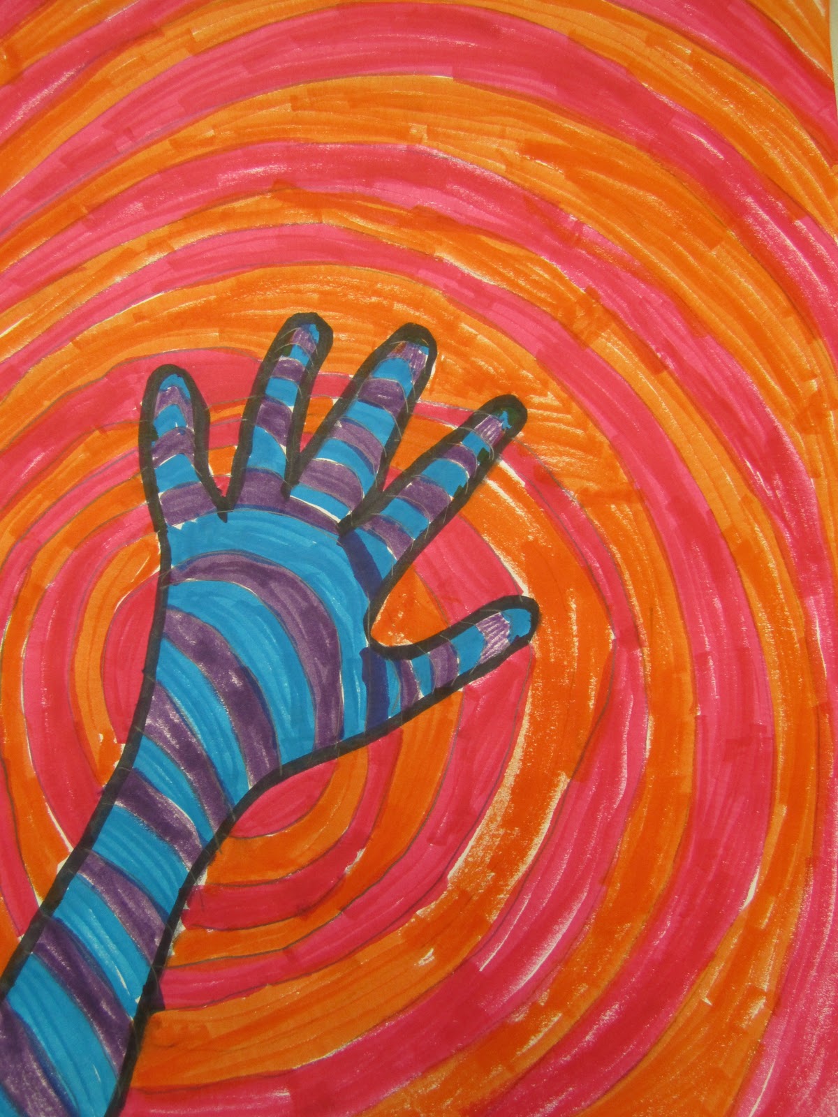 Think Create Art: Warm and Cool Color Hands- 2nd Grade