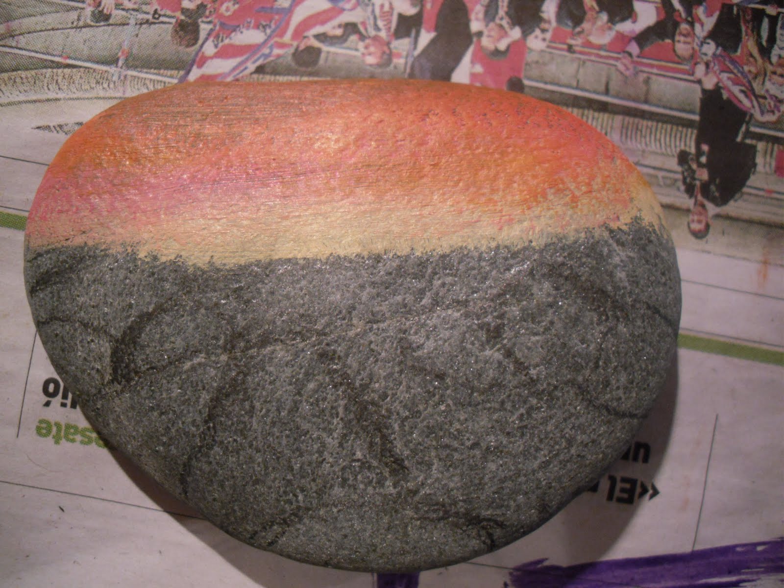 un color, una sensacion: Proyecto fin de curso: pintura sobre piedra