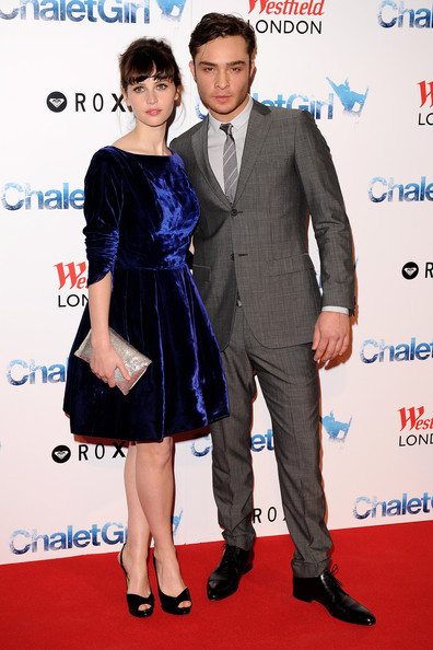 Ed Westwick Felicity Jones At The London Chalet Girl Premiere