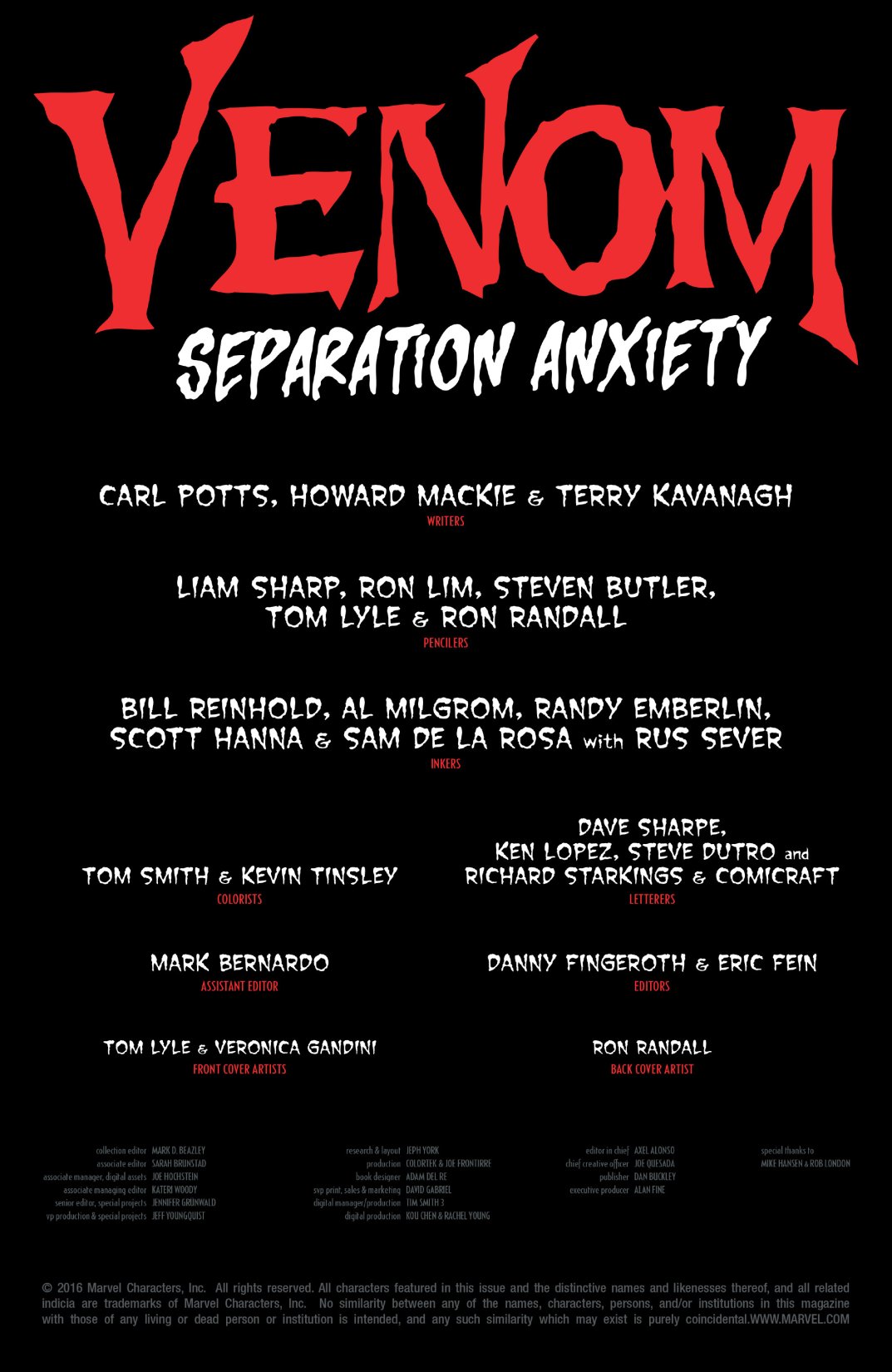 Read online Venom: Separation Anxiety comic -  Issue # _2016 Edition (Part 1) - 2