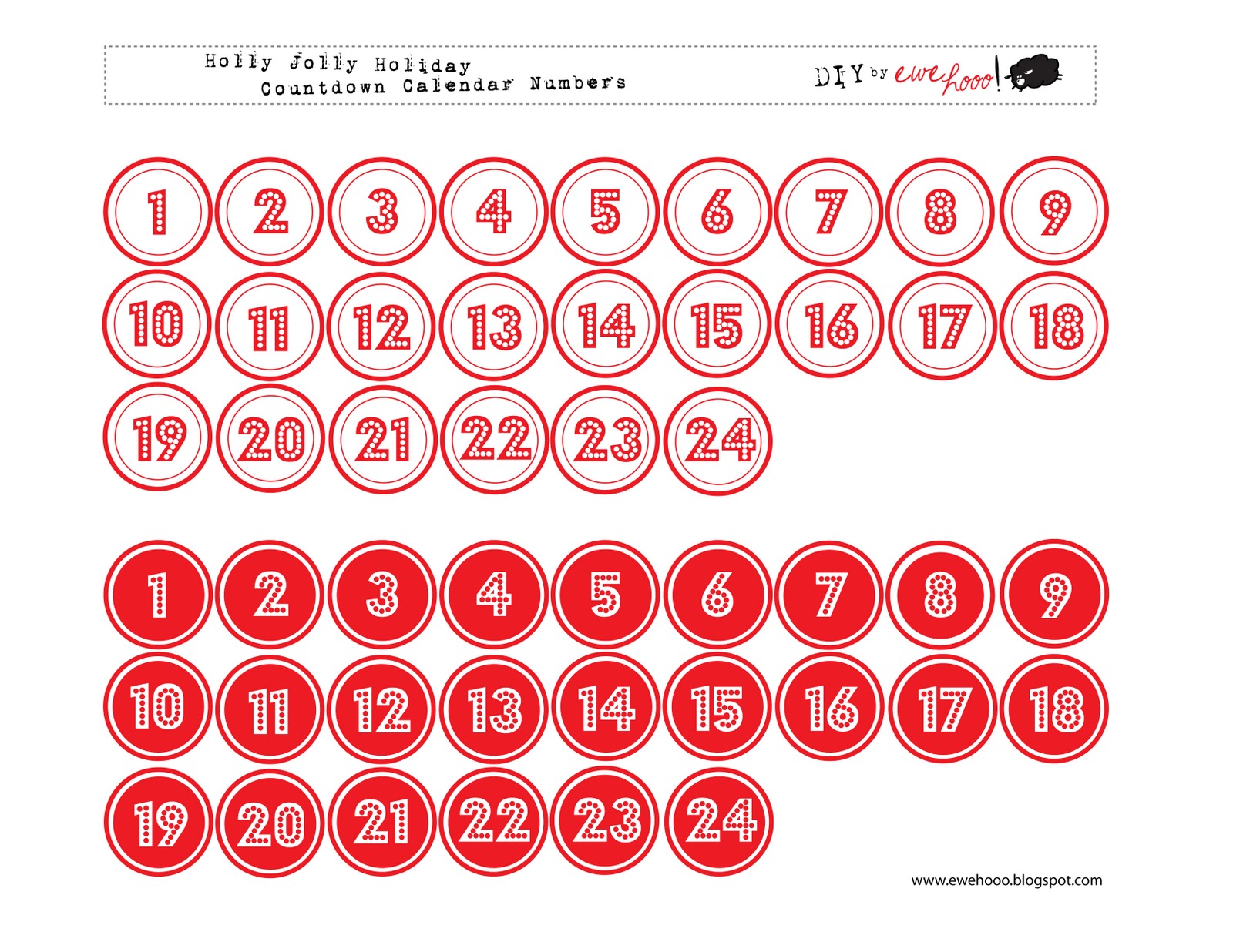 ewe hooo! CountDown Calendars—Day 22