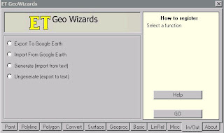 GeoWizards 9.7 Import or Export to Google Earth (KML)