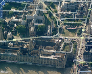 Virtual Earth 6.1 London Birds Eye View with Labels