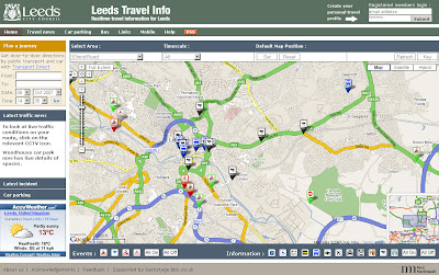 Leeds Travel Information Map