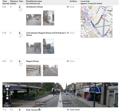 CycleStreets.net Route with UK Streetview