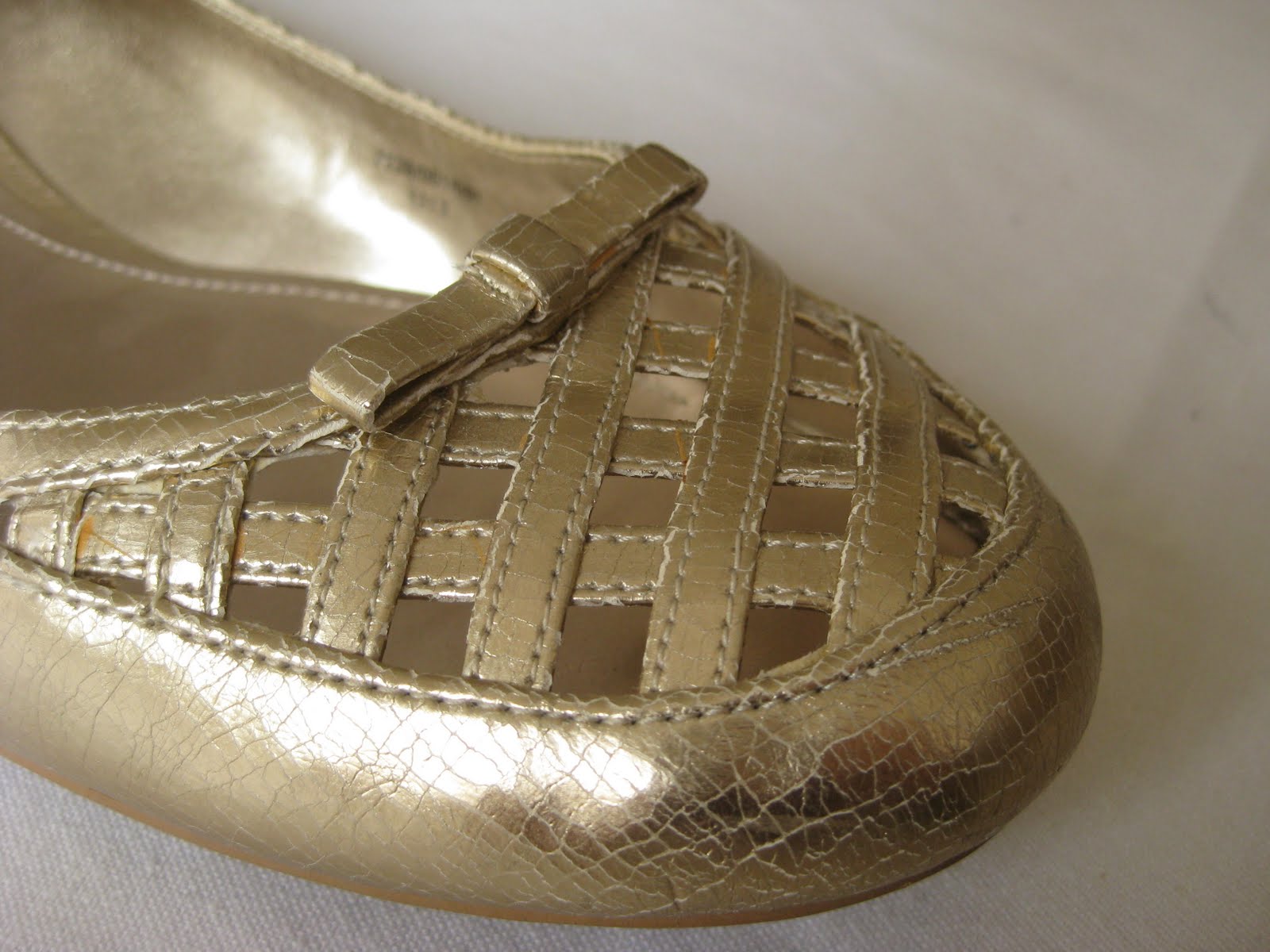 Ballerines Zara Fille - Taille 34 EUR (2 US), Couleur Beige, Cloutées Et Pailletées - Occasion