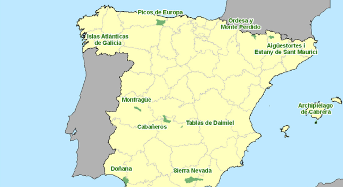 Blog De GeografÍa Profesor Pedro Oña Mapa De Los Parques Nacionales