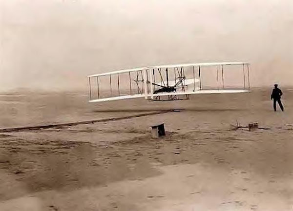 Wright Bros. 1st flight, Kitty Hawk, NC, 12-17-1903