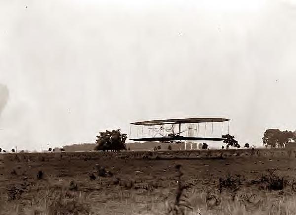 Wright Bros. flight #30. Huffman Prairie, Dayton, Ohio 1904