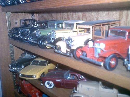 Line of Fords from the 1920s and '30s