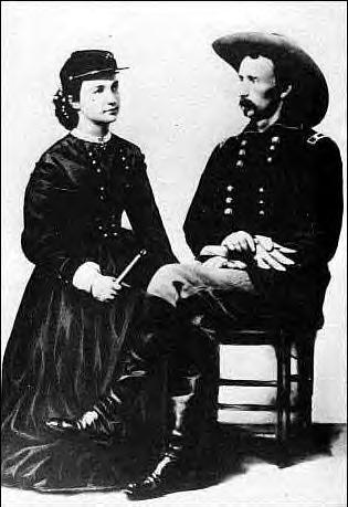 George & Libbie Custer, Texas, 1865