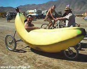 The banana! A car...A fruit! What?