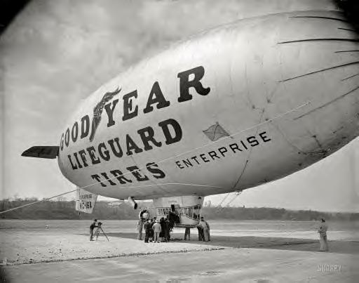 April 13, 1938. Washington, D.C. Goodyear blimp Enterprise