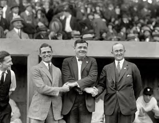 October 4, 1924. George Sisler, Babe Ruth and Ty Cobb
