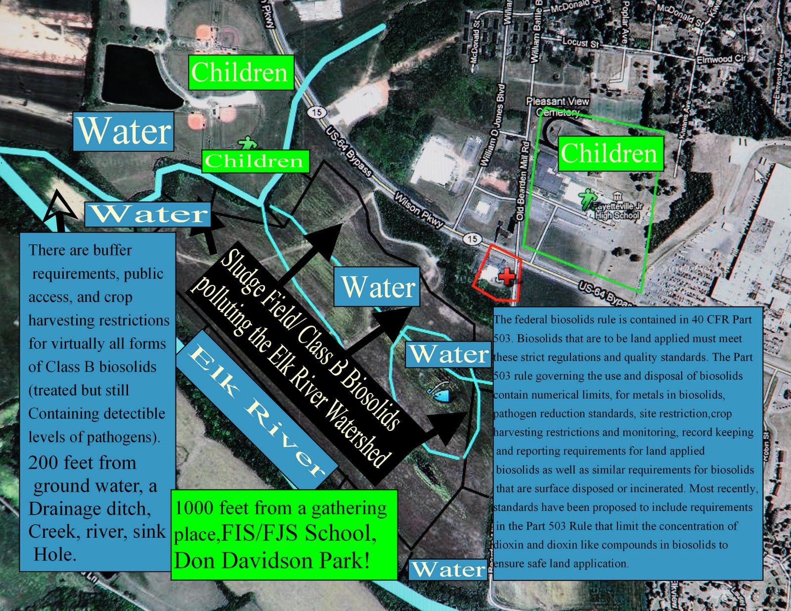 Fayetteville Tennessee polluting the Elk River