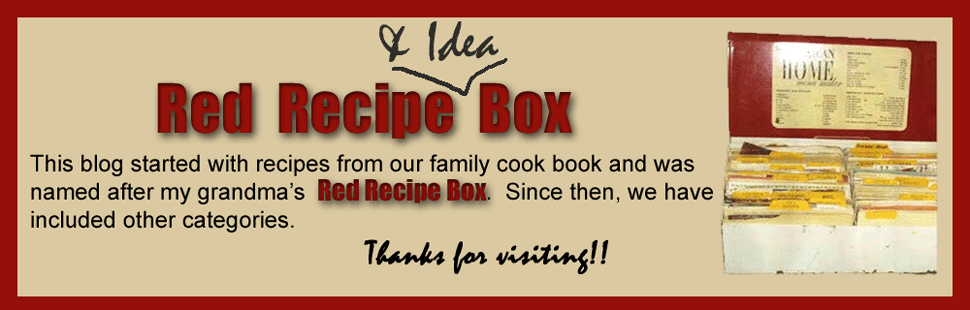 Red Recipe & Idea Box