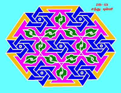 Colourful Rangoli and dot kolam designs