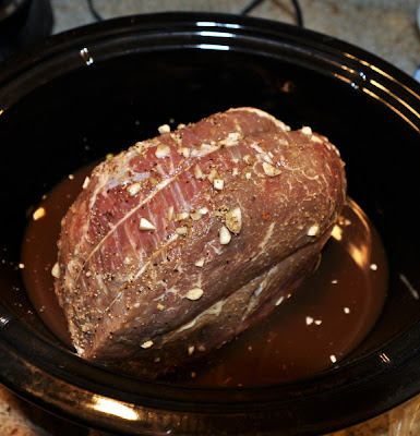 slow cooker root beer beef bbq in crock pot