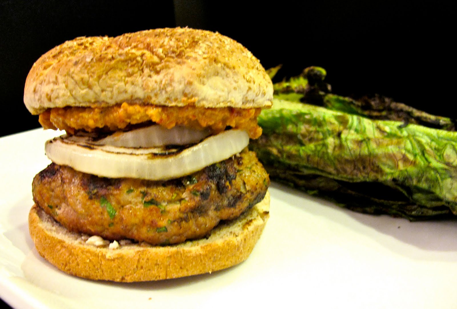 NuM NuM Greek Patty Melt with Cotija Cheese and Muhammara
