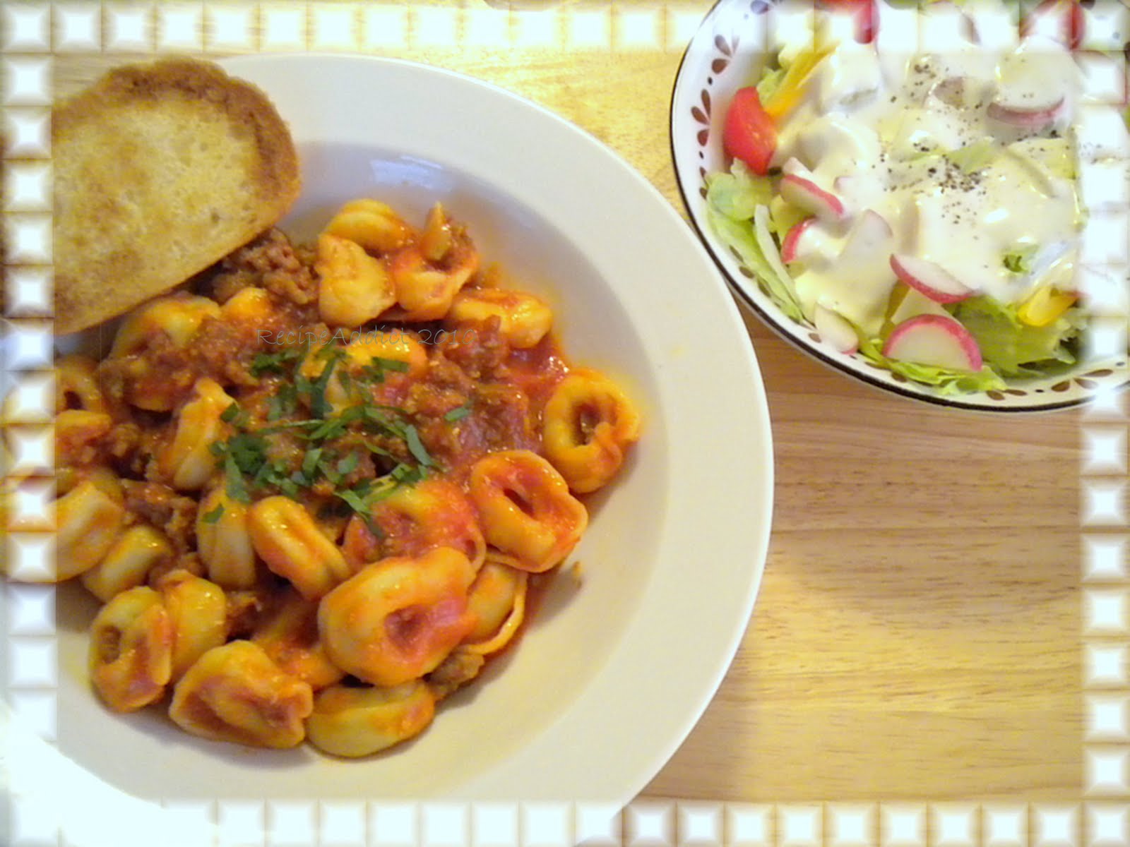 RecipeAddict Cheese Tortellini With Sausage Ragu