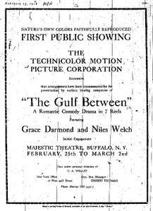 1917 - le premier film en technicolor bichrome additive "The Gulf Between"