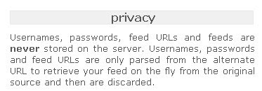 BlogPandit Freemyfeed privacy policy