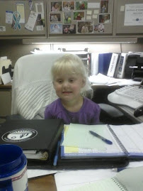At mommy's desk
