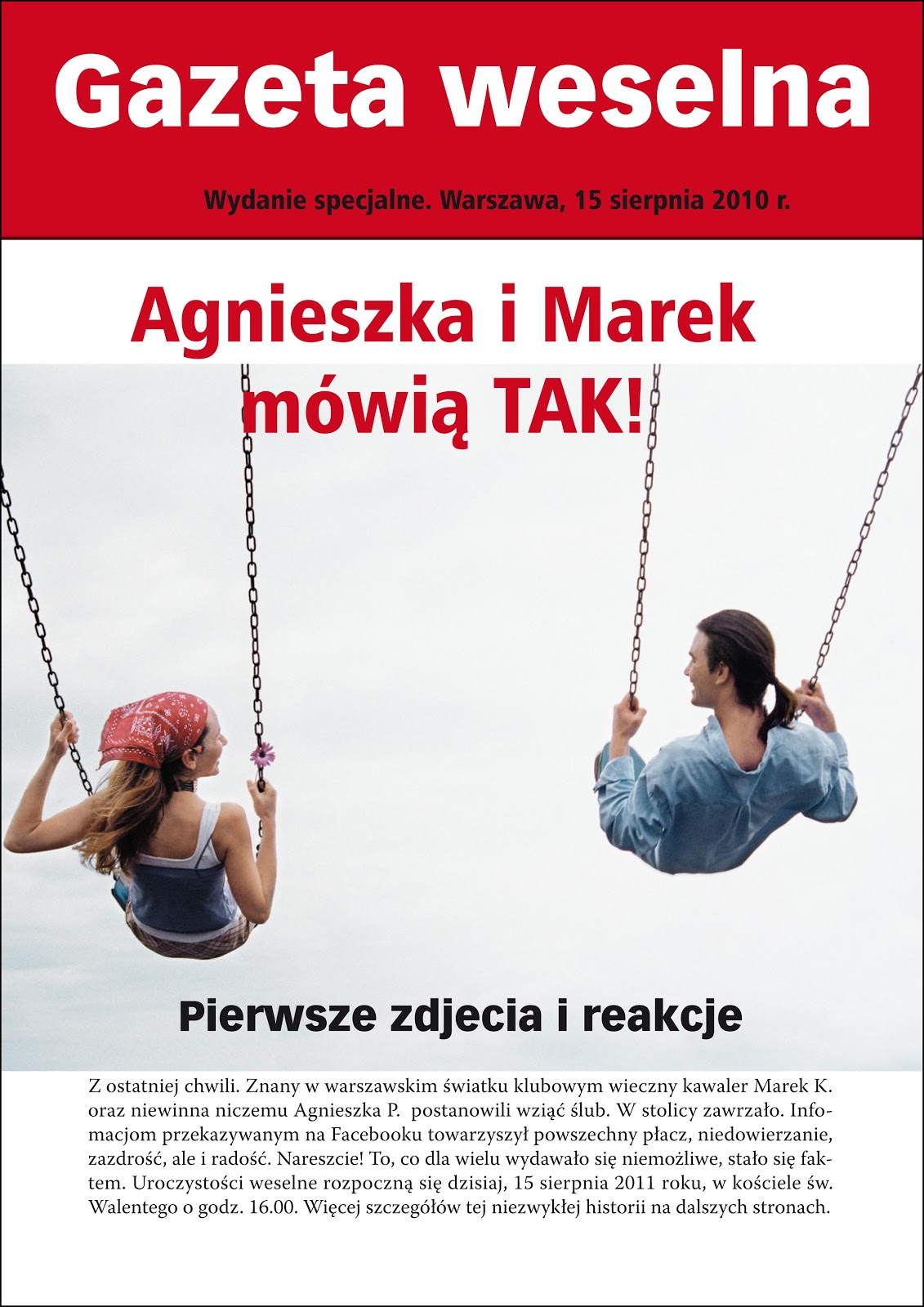 Zaproszenia Wydawnictwa Cedro I Synowie Gazeta Weselna Wyjątkowy