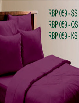 Set Cadar Plain Colour Single Queen King Dan Comforter