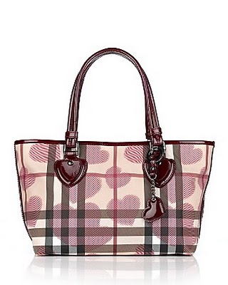 My Luxury Burberry Bags All Sold Burberry Heart Print Nova Check Tote Red Sold