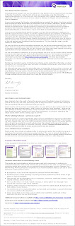La lettre envoyée par Sal Iannuzzi, le président et CEO de Monster, à tous ses membres entre le 23 et le 30 août 2007. Cliquer sur l'image pour l'agrandir.
