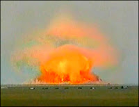 Explosion de la nouvelle bombe à vide russe. Document Channel One TV (Russie).