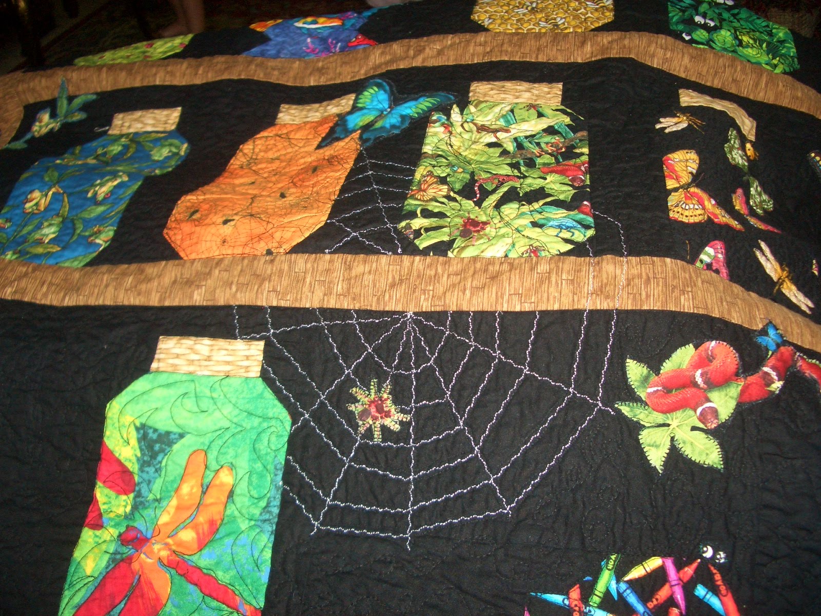 Colleen's "Quilting Journey to Oz" Another Bug Jar quilt for Alex