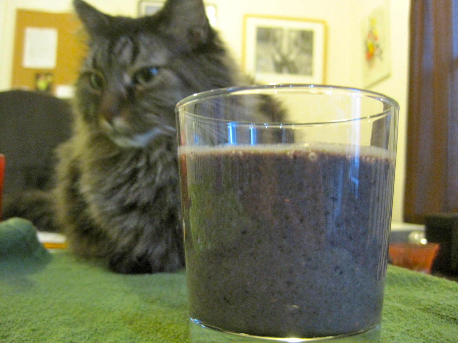 a veggie table Purple Power "Green" Smoothie