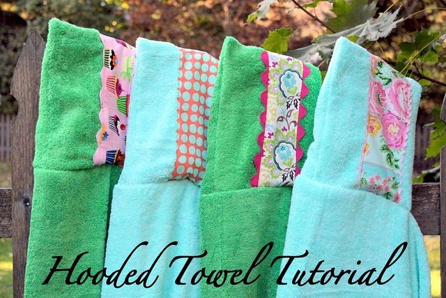 Free Directions to Sew an Infant Hooded Bath Towel by Melissa Kadinger
