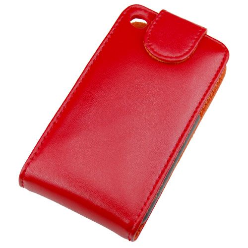 slim cool iphone red leather case
