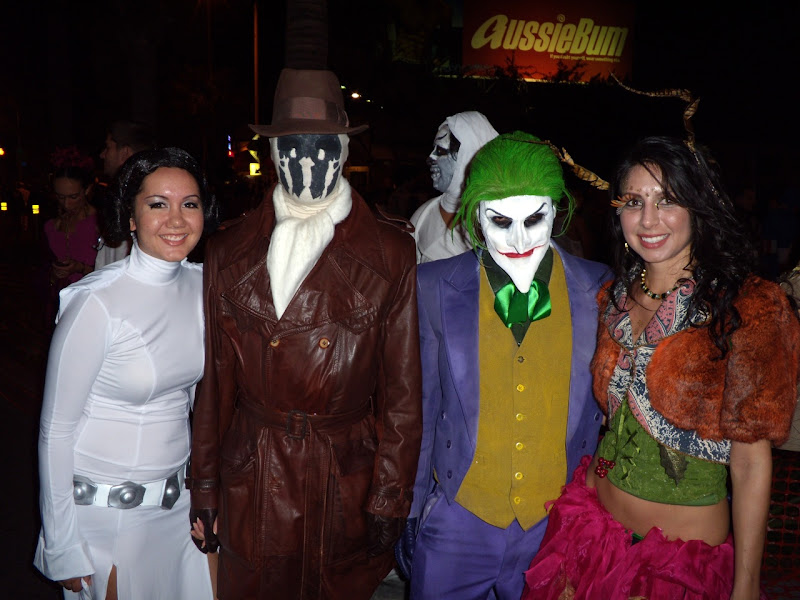 Halloween Rorschach and Joker costumes