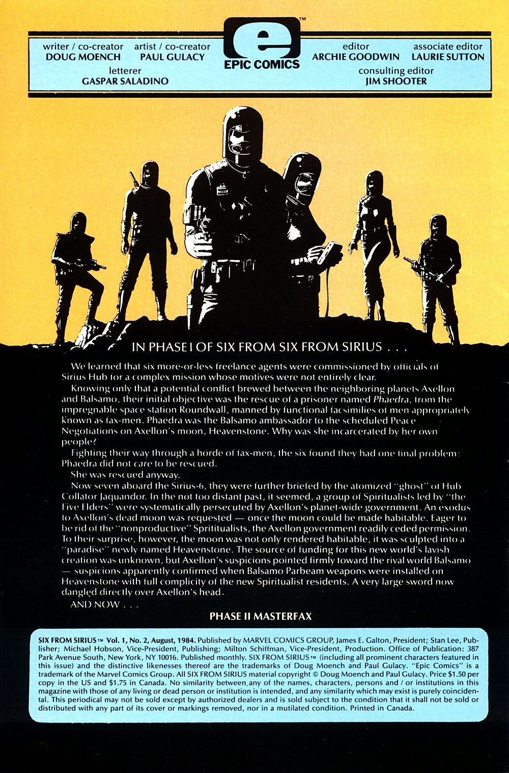 Read online Six From Sirius comic -  Issue #2 - 2