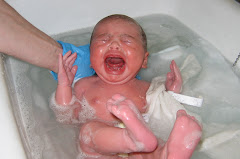 Priya's first bath