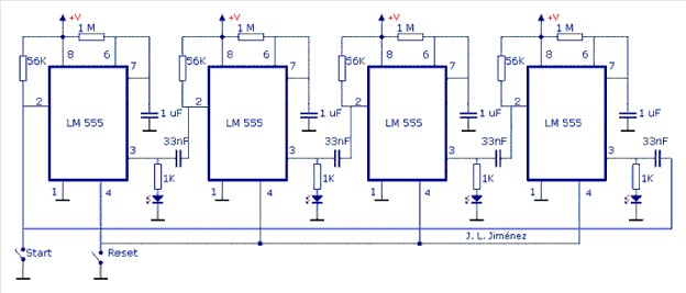 ELECTRONICA Secuenciador con timer ajustable