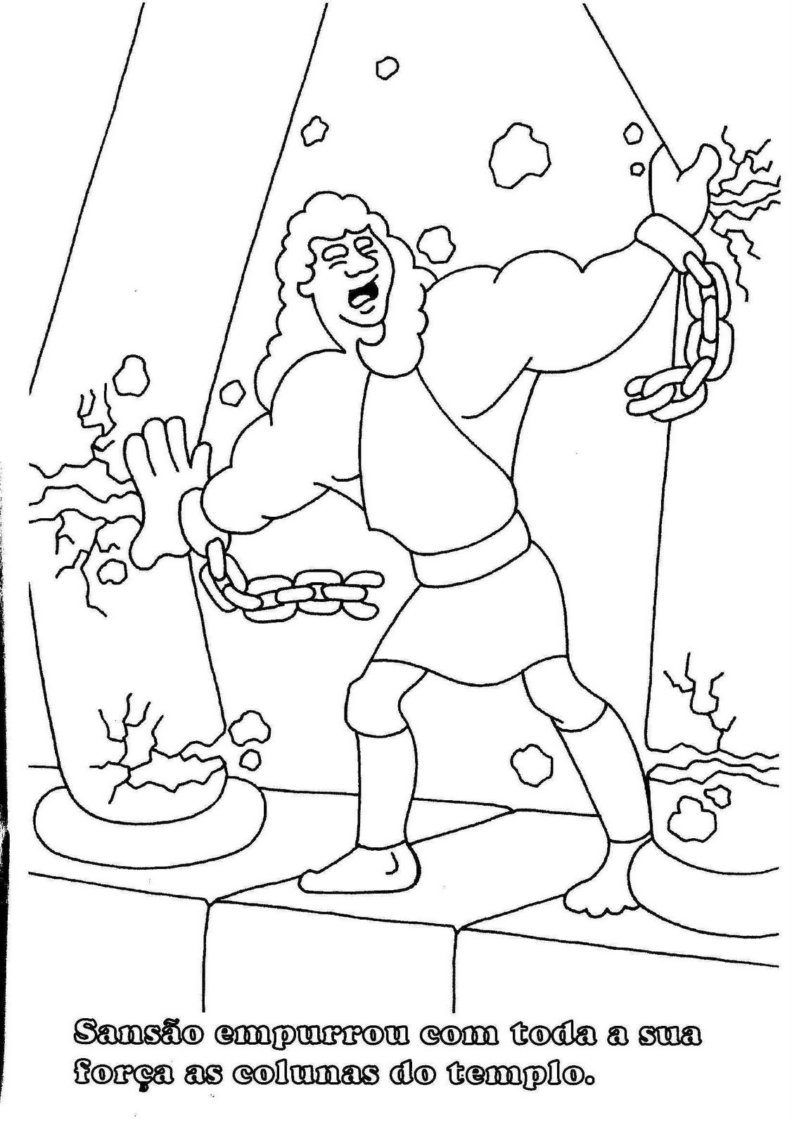 Bíblia e a Ciência: Desenhos Bíblicos para Colorir - Sansão
