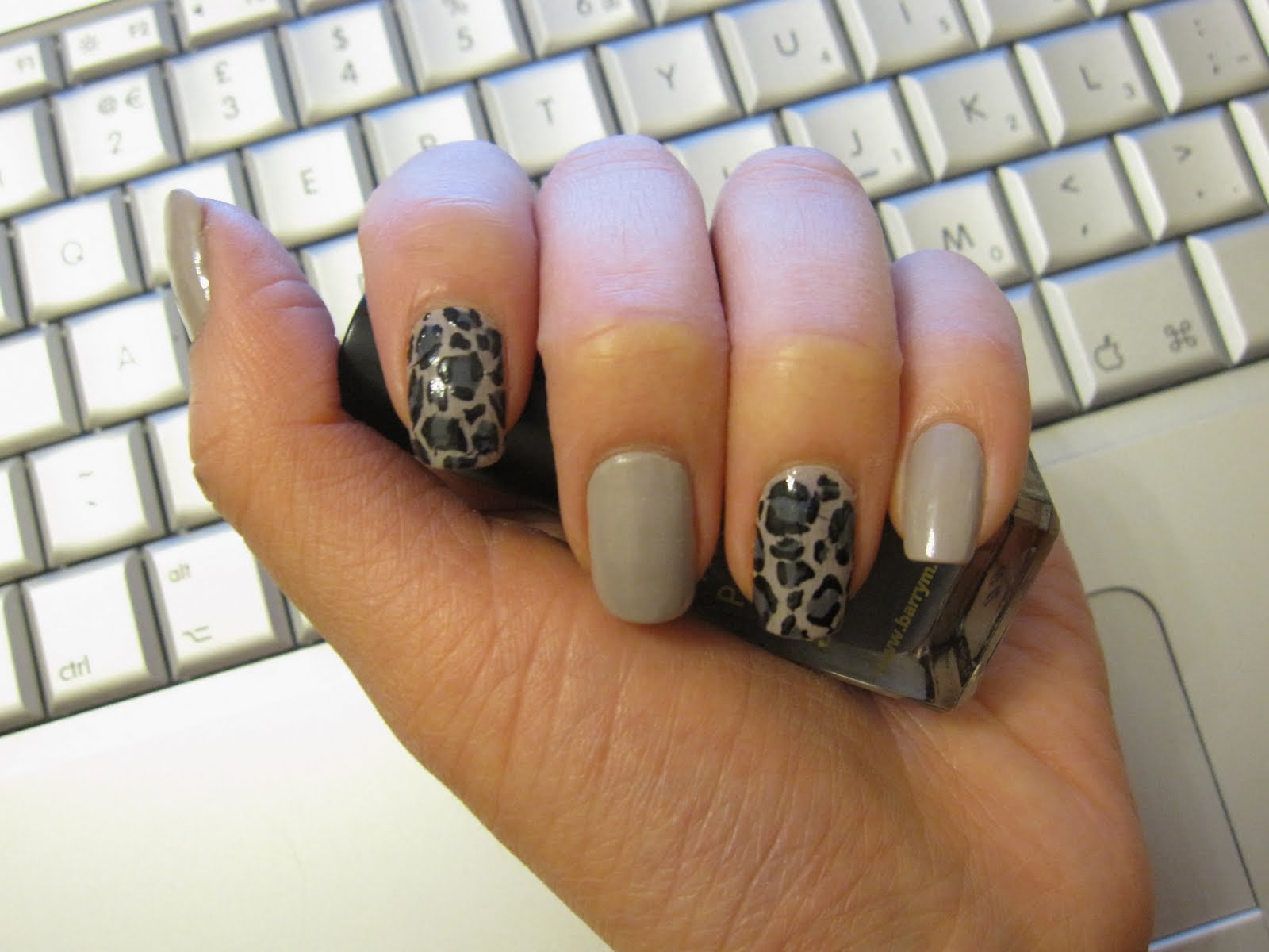 PlayDohh Area: Grey Leopard Print Nails