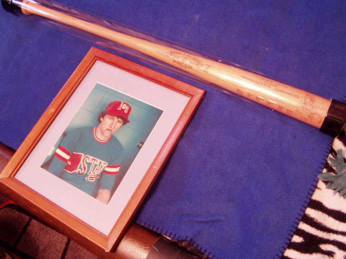 Larry Bird Bat and ISU baseball pic