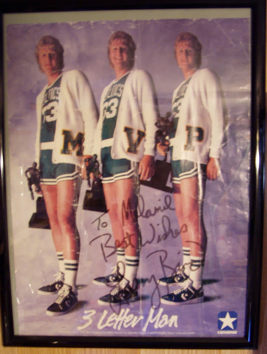 Larry Bird auto Converse poster