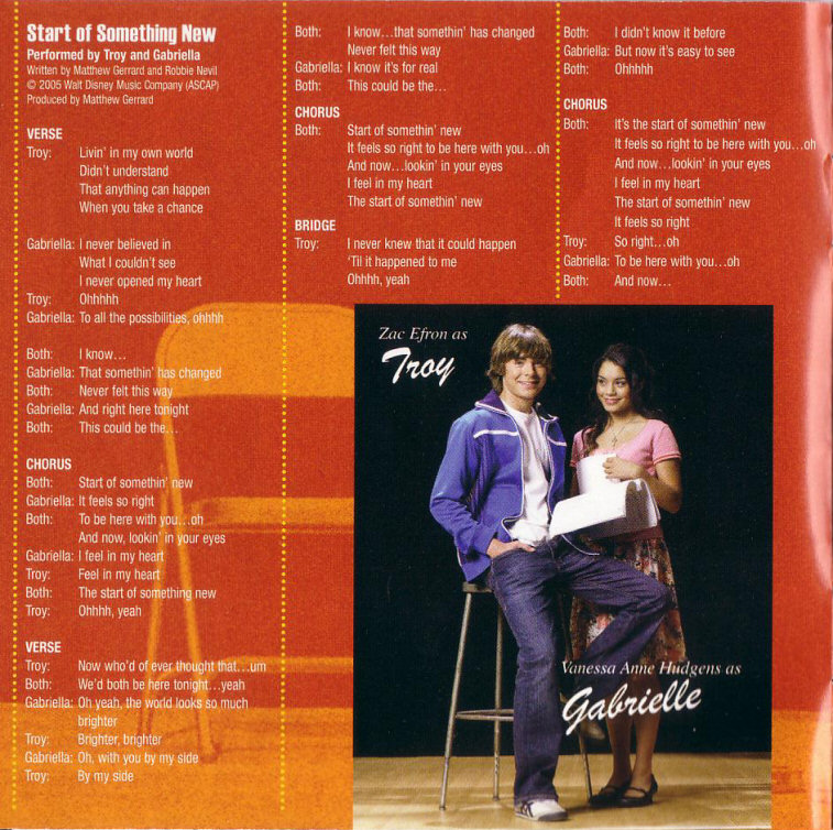 High School Musical 1 Songs Start Of Something New Lyrics