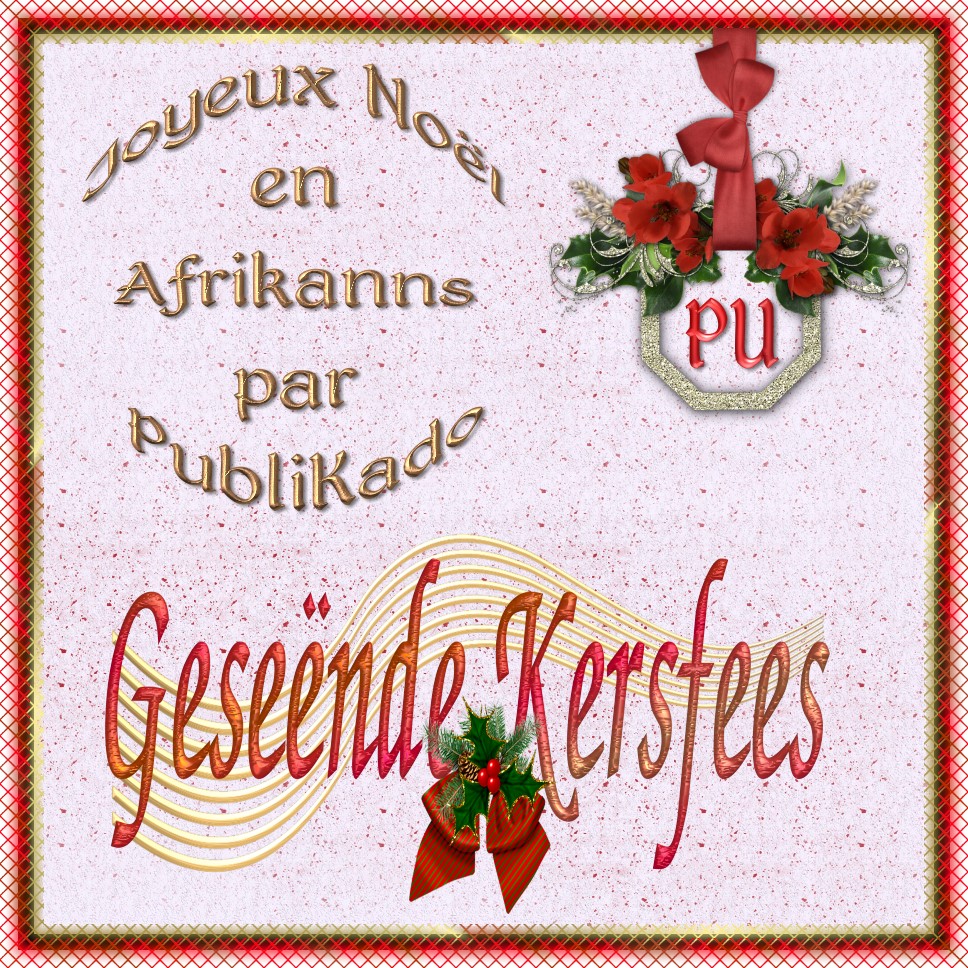 PUBLIKADO: Joyeux Noël en Afrikanns - Geseënde Kersfees